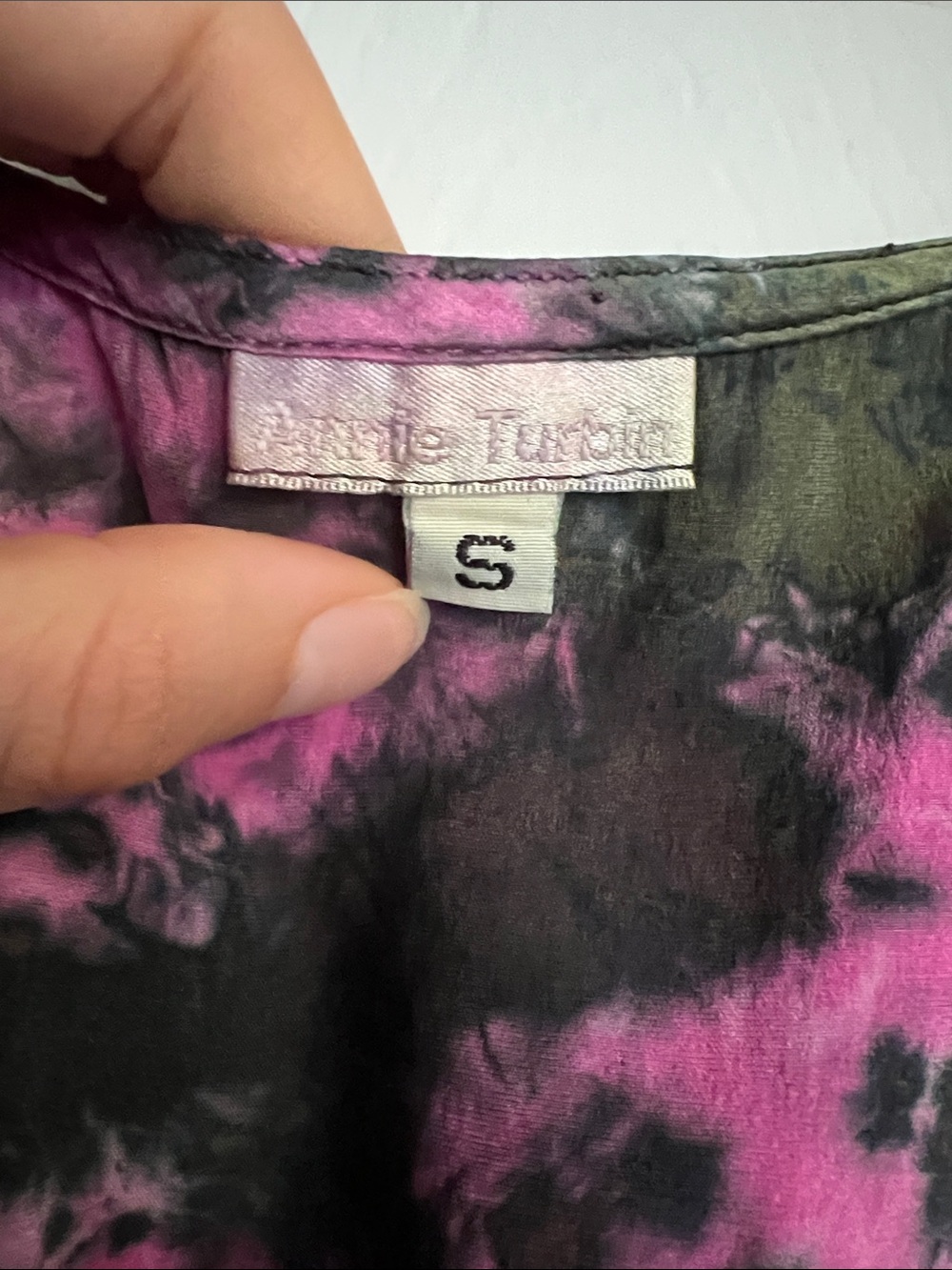 100% Silk Tie-Dye Top - Picture 3 of 6